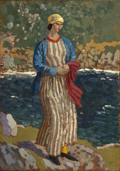 Woman by a Riverbank